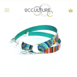 OC Culture sterling silver hoop earrings. Aboriginal jewelry. EUC